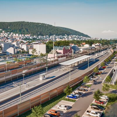 Visualisierung des Bahnhofs Gelnhausen im Endzustand